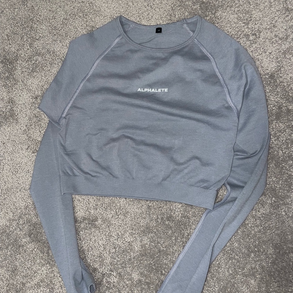 Alphalete new gray long sleeve top